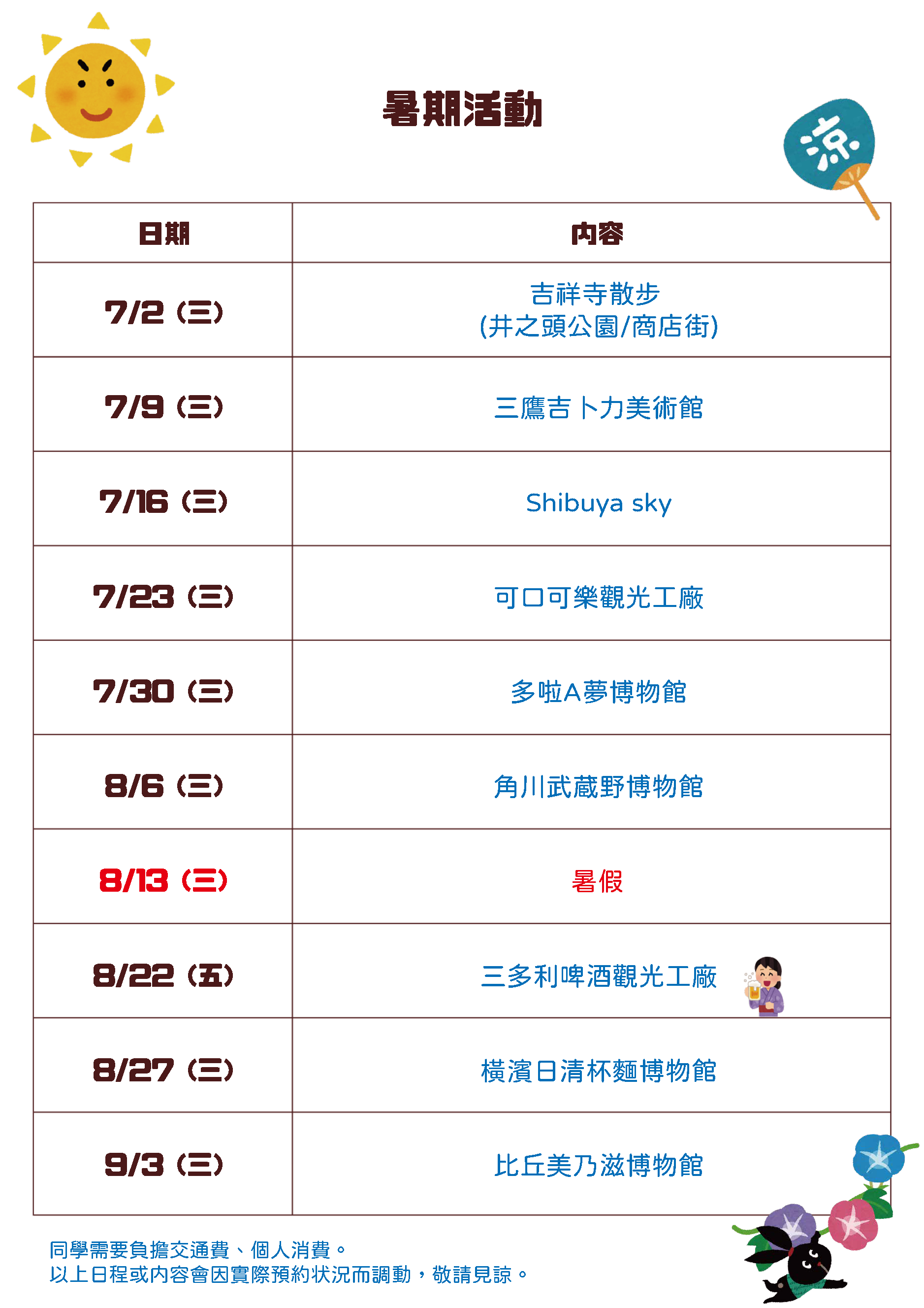 2025年 東京亞非語 夏令營